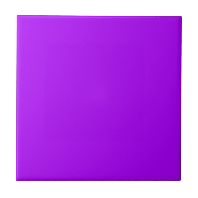Bright Purple Fuchsia Neon Purple Colour Only Tile (Front)