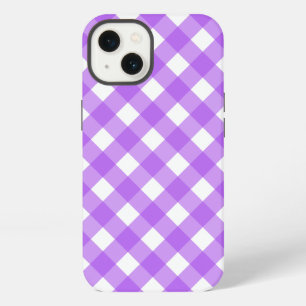 Bright purple gingham Case-Mate iPhone case