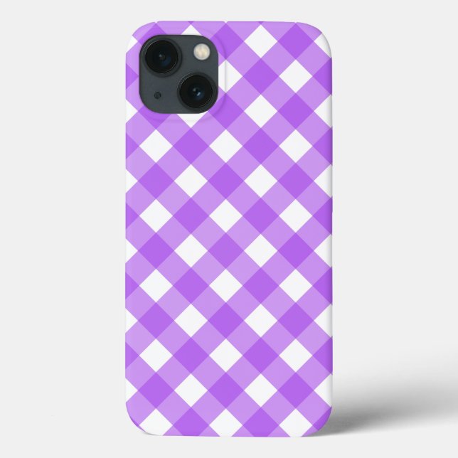 Bright purple gingham Case-Mate iPhone case (Back)