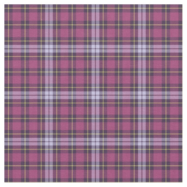 Bright Purple Girly Plaid Fabric (Close Up)