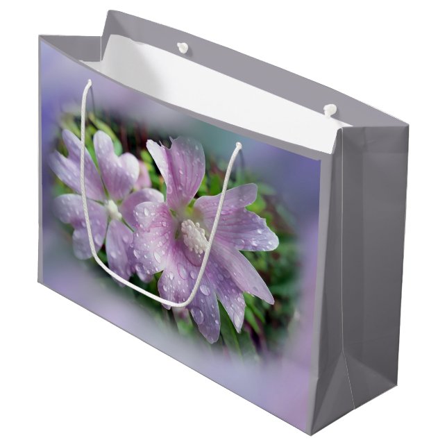 Bright purple large gift bag (Front Angled)