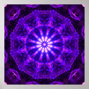 Bright Purple Mandala Poster