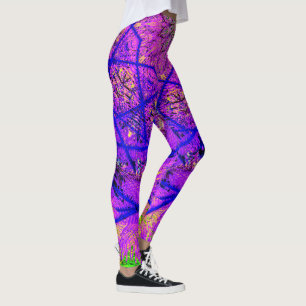 Bright Purple Patterns Leggings