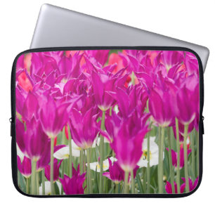 Bright Purple Pink Posies Laptop Sleeve