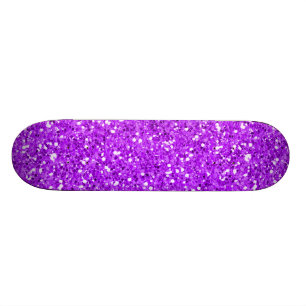 Bright Purple Shimmer Glitter Skateboard