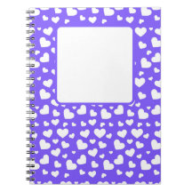 BRIGHT PURPLE WITH WHITE VALENTINE LOVE HEARTS