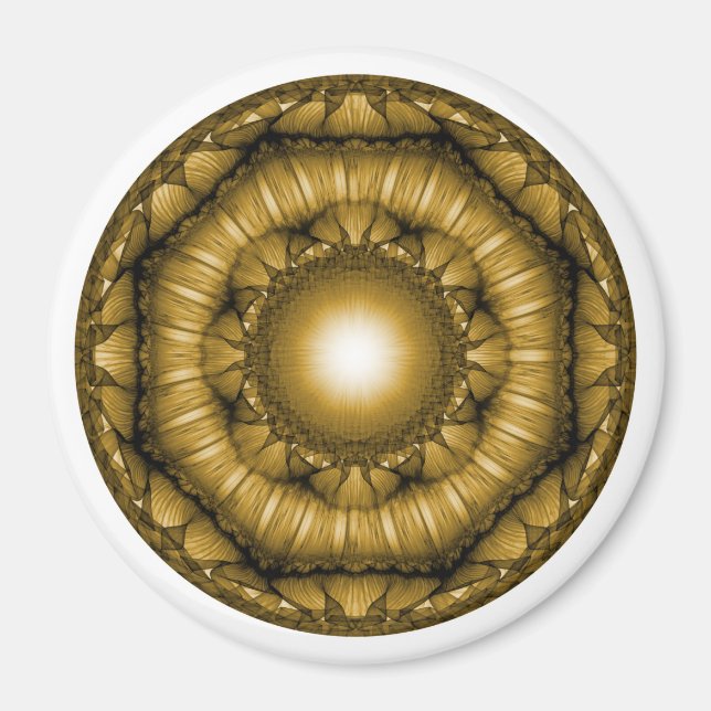 Bright radiating geometric ornament magnet (Front)