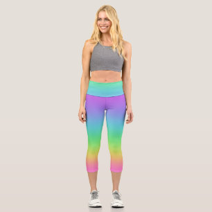 Bright Rainbow Capri Leggings