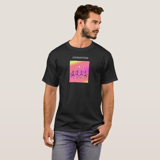 Bright Rainbow Celebration Dance T-Shirt (Front Full)