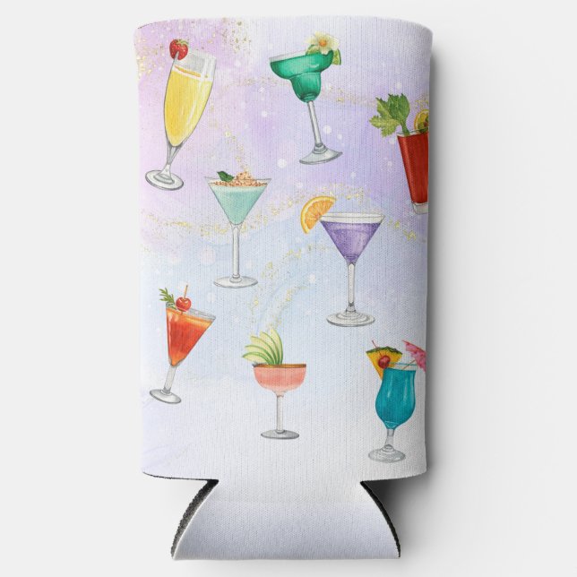 Bright rainbow cocktail party fun drinks celebrate seltzer can cooler (Front)