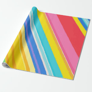 Bright Rainbow Color Stripes – Cheerful and Color Wrapping Paper