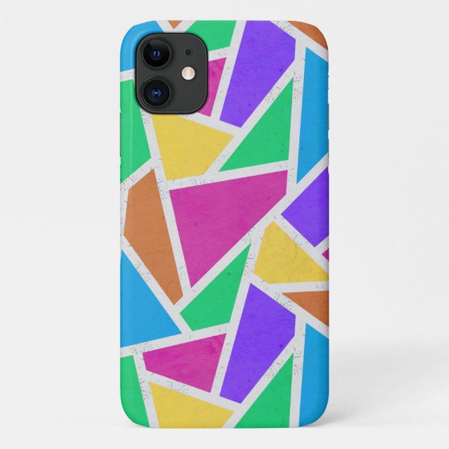 Bright rainbow colors mosaic Case-Mate iPhone case (Back)