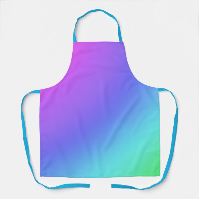 Bright Rainbow Colours Gradient Apron (Front)