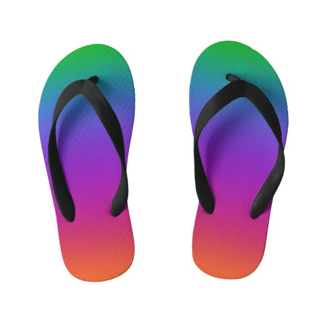 Bright Rainbow Colours Kid's Thongs (Footbed)