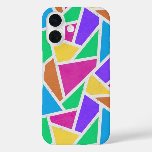 Bright rainbow colours mosaic Case-Mate iPhone cas Case (Back)