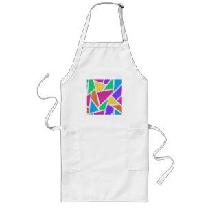 Bright rainbow colours mosaic long apron