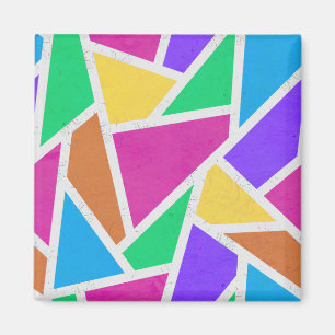 Bright rainbow colours mosaic magnet