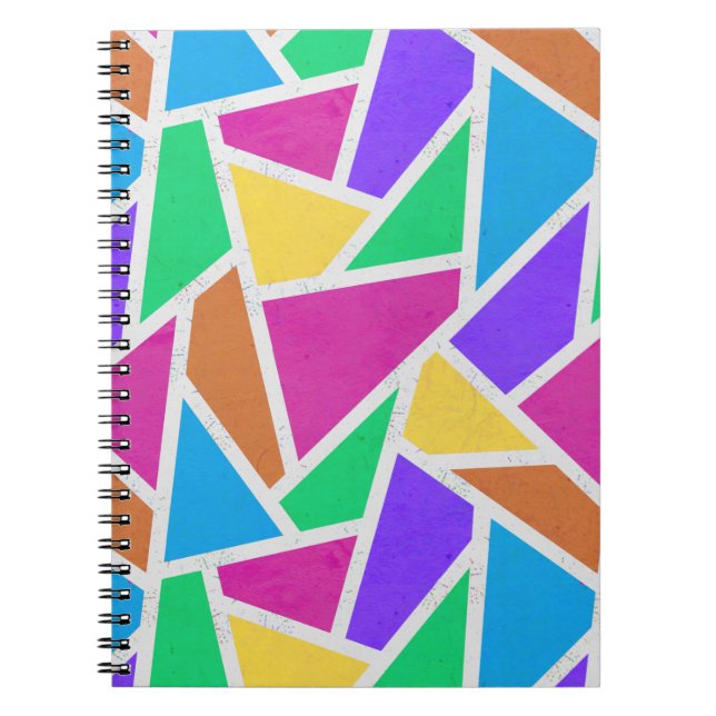 Bright rainbow colours mosaic notebook (Front)