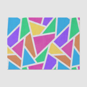 Bright rainbow colours mosaic tissue paper