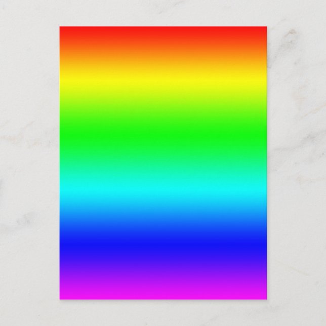 Bright Rainbow Design Postcard (Front)