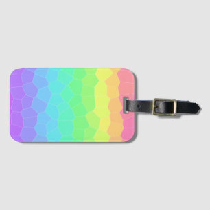 Bright Rainbow Geometric Gradient Luggage Tag
