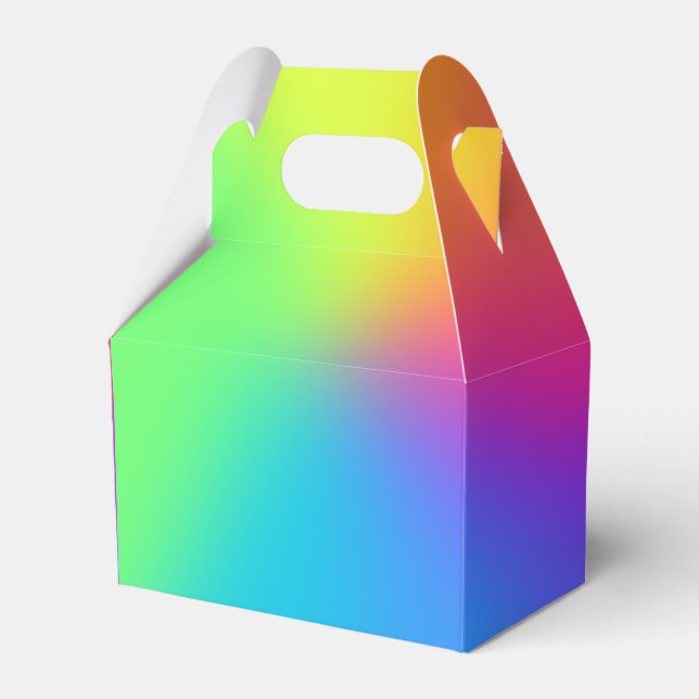 Bright Rainbow Gradient Favour Box (Front Side)