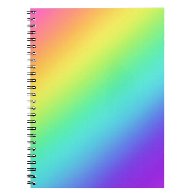 Bright Rainbow Gradient Notebook (Front)
