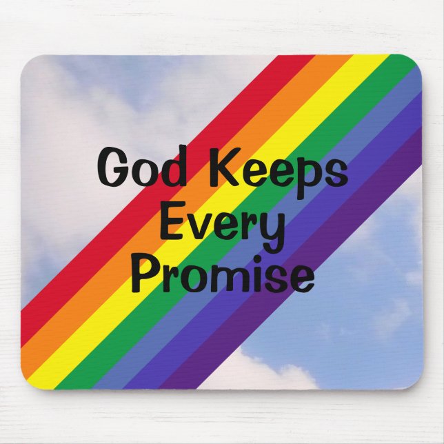 Bright Rainbow in the Sky Inspirational Cute       Mouse Pad (Front)
