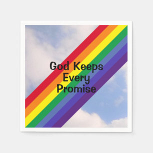 Bright Rainbow in the Sky Inspirational Cute Napkin