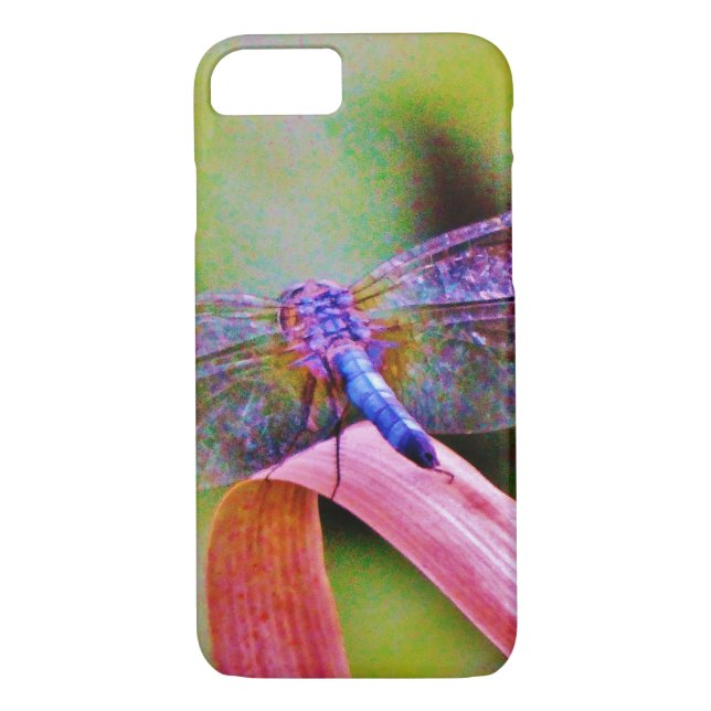 Bright Rainbow Pink Dragonfly Case-Mate iPhone Case (Back)