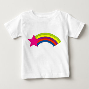 Bright Rainbow & Pink Star for Kids Baby T-Shirt