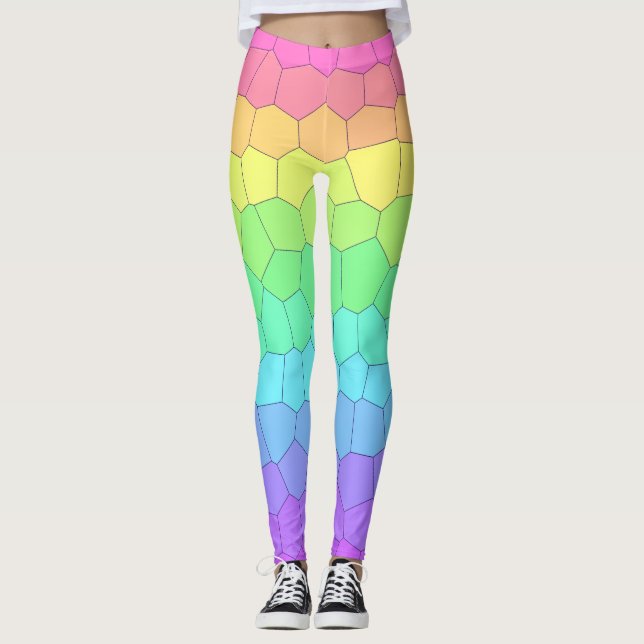 Bright Rainbow Scales Leggings (Front)