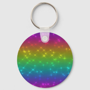 Bright Rainbow Sparkles Keychain