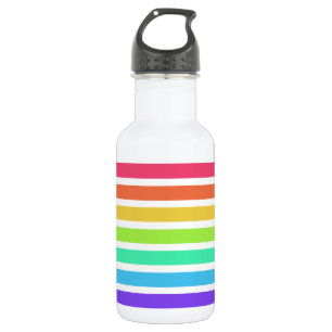 Bright rainbow stripes 532 ml water bottle