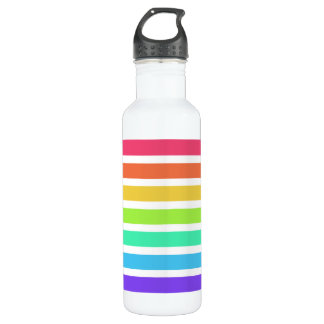 Bright rainbow stripes 710 ml water bottle