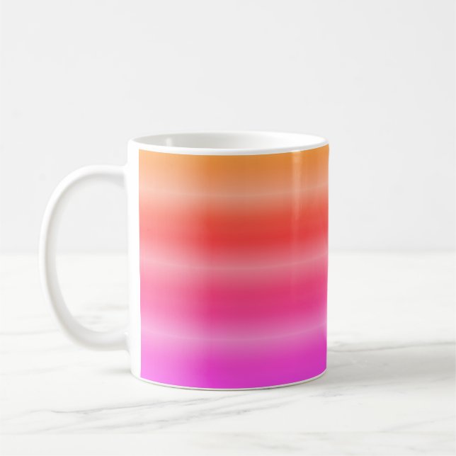 Bright Rainbow Stripes Coffee Mug (Left)