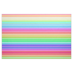 Bright Rainbow Stripes Fabric