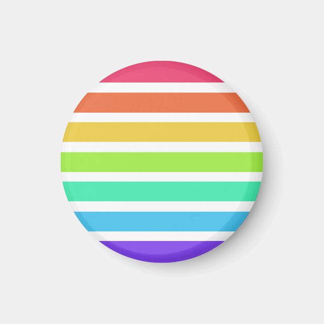 Bright rainbow stripes magnet (Front)