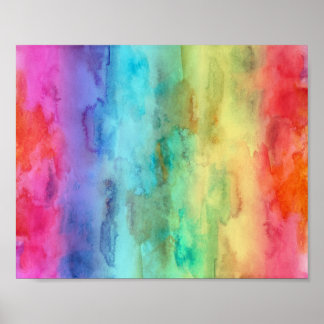 Bright Rainbow Watercolor Art Print