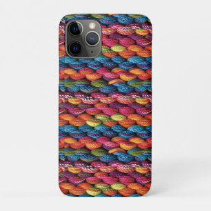 Bright rainbow yarn iPhone 11 pro case