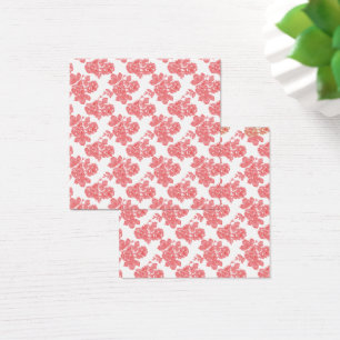 Bright red and pink floral wrapping paper featurin