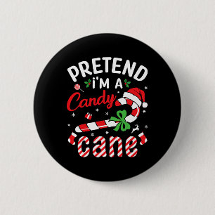 Bright Red And White Christmas Candy Cane Shirts U 6 Cm Round Badge