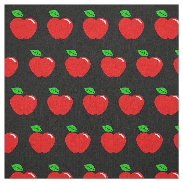 Bright Red Apple Polka Dots Fabric (Swatch)