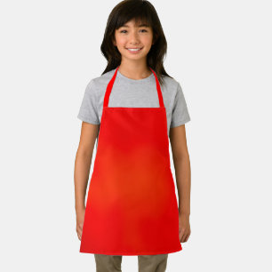 Bright red apron with a subtle orange gradient