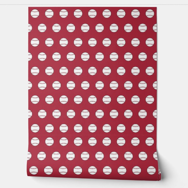 Bright Red Baseball Wallpaper  (Unrolling)