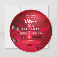 Bright RED BOWLING BALL ROUND Birthday Party