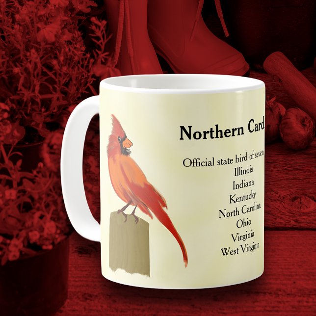 Bright Red Cardinal State Bird Coffee Mug (Creator Uploaded)