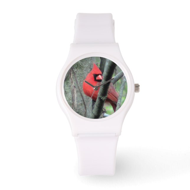 Bright Red Cardinal Watch (Front)