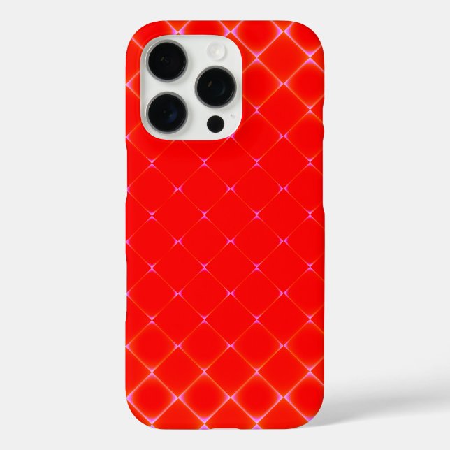 Bright Red Diamond Pattern Case-Mate iPhone Case (Back)