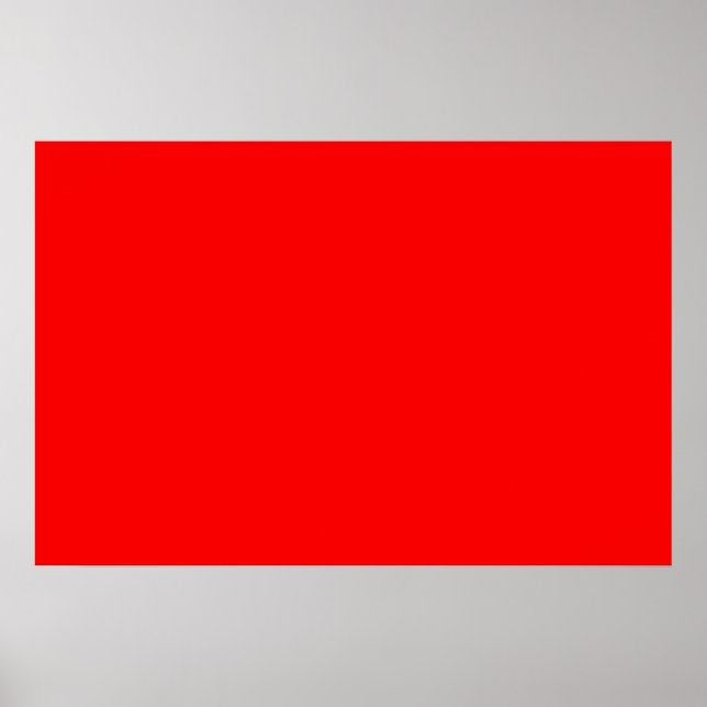 bright red DIY custom background template Poster (Front)